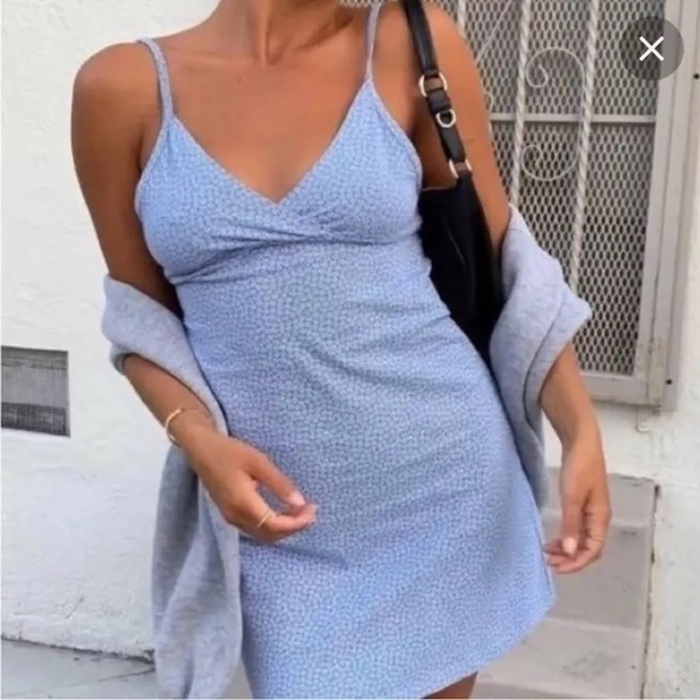 Brandy Melville Blue Floral Amara Dress